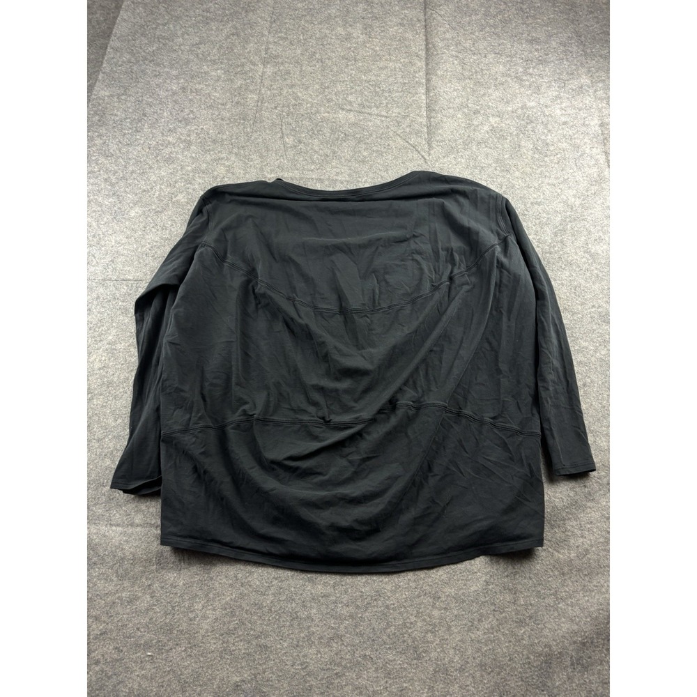 Lululemon Back In Action Long Sleeve Tee Black Pilates Yoga Running Women's 8?
